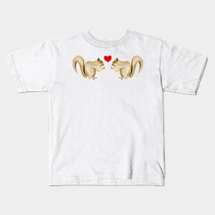 Squirrel Watercolor Lovers Kids T-Shirt